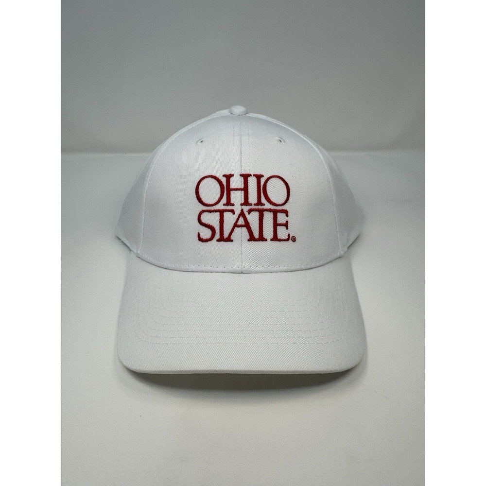 Ohio State University Buckeyes Strapback Hat Cap Unisex NCAA White